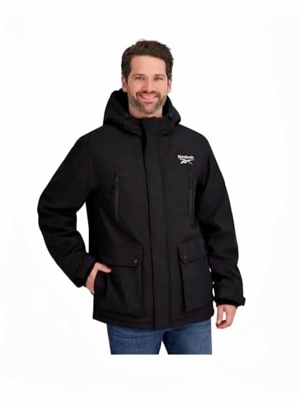 Reebok Men's Weather Resistant Sherpa Fleece Lined Softshell Jacket